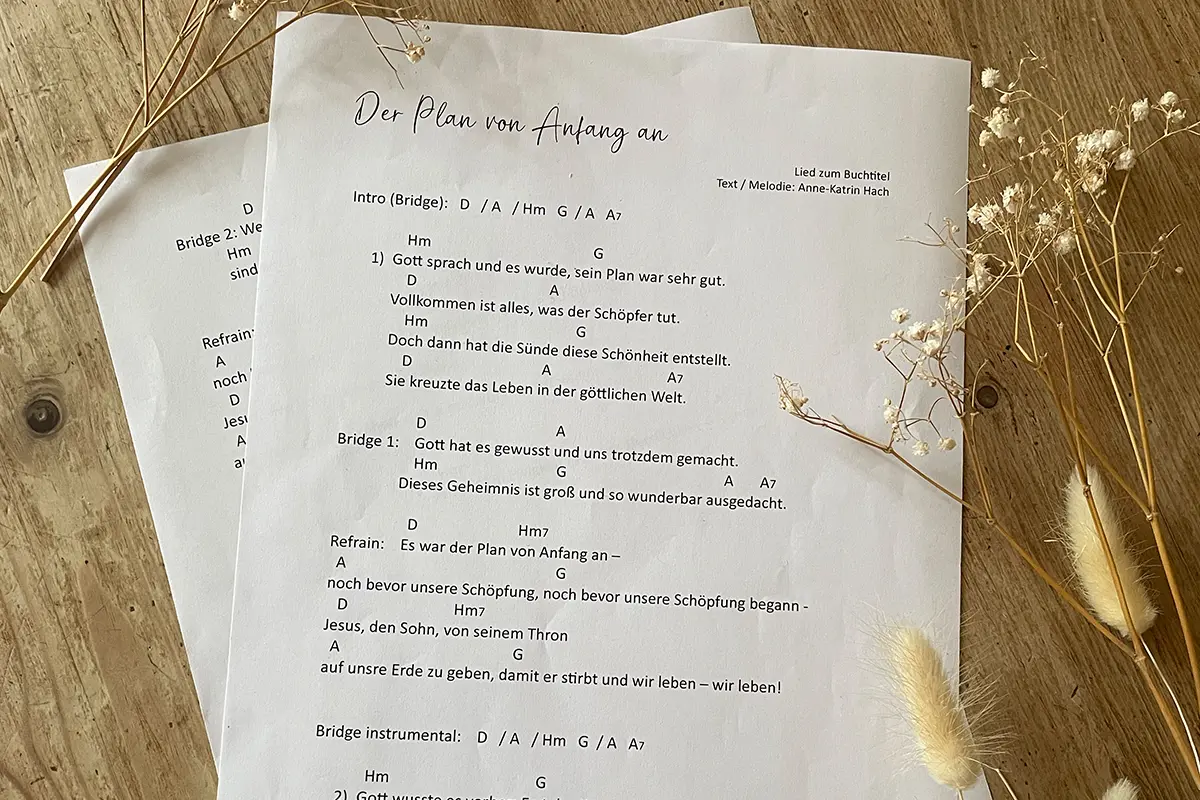 Liedkomposition: Der Plan von Anfang an